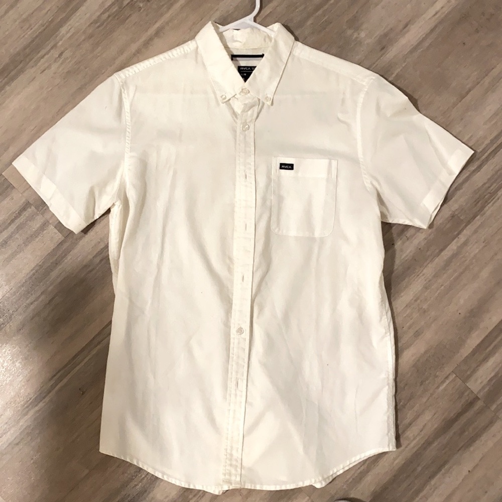 RVCA button down short sleeve shirt - medium
